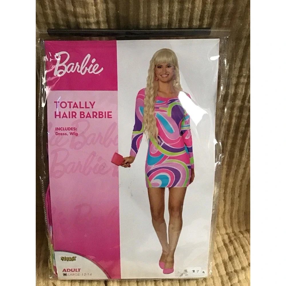 Barbie Totally Hair Costume - Halloween Cosplay - Adult L - New